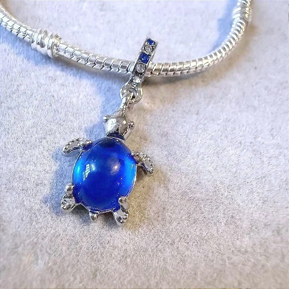 Blue Turtle‎ Dangle Charm fits PANDORA